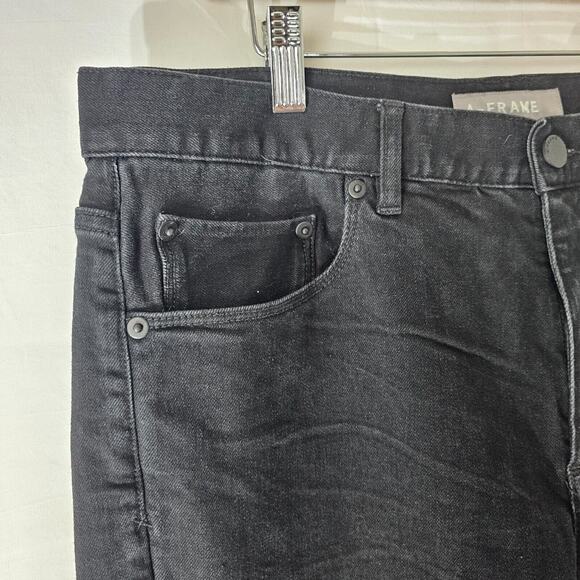 A-Frame Jeans Mens Tag 34x32 Act 35x30 Slim Leg Black Stretch Denim Pants - Picture 3 of 12